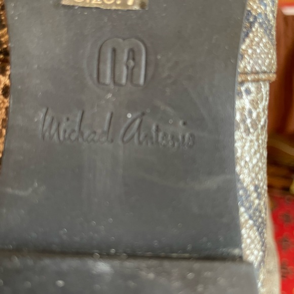 Faux Snakeskin Over Knee Wedge Boots sz 7 Women’s Retro Go Go 70s Euro HTF Rare - Picture 5 of 6